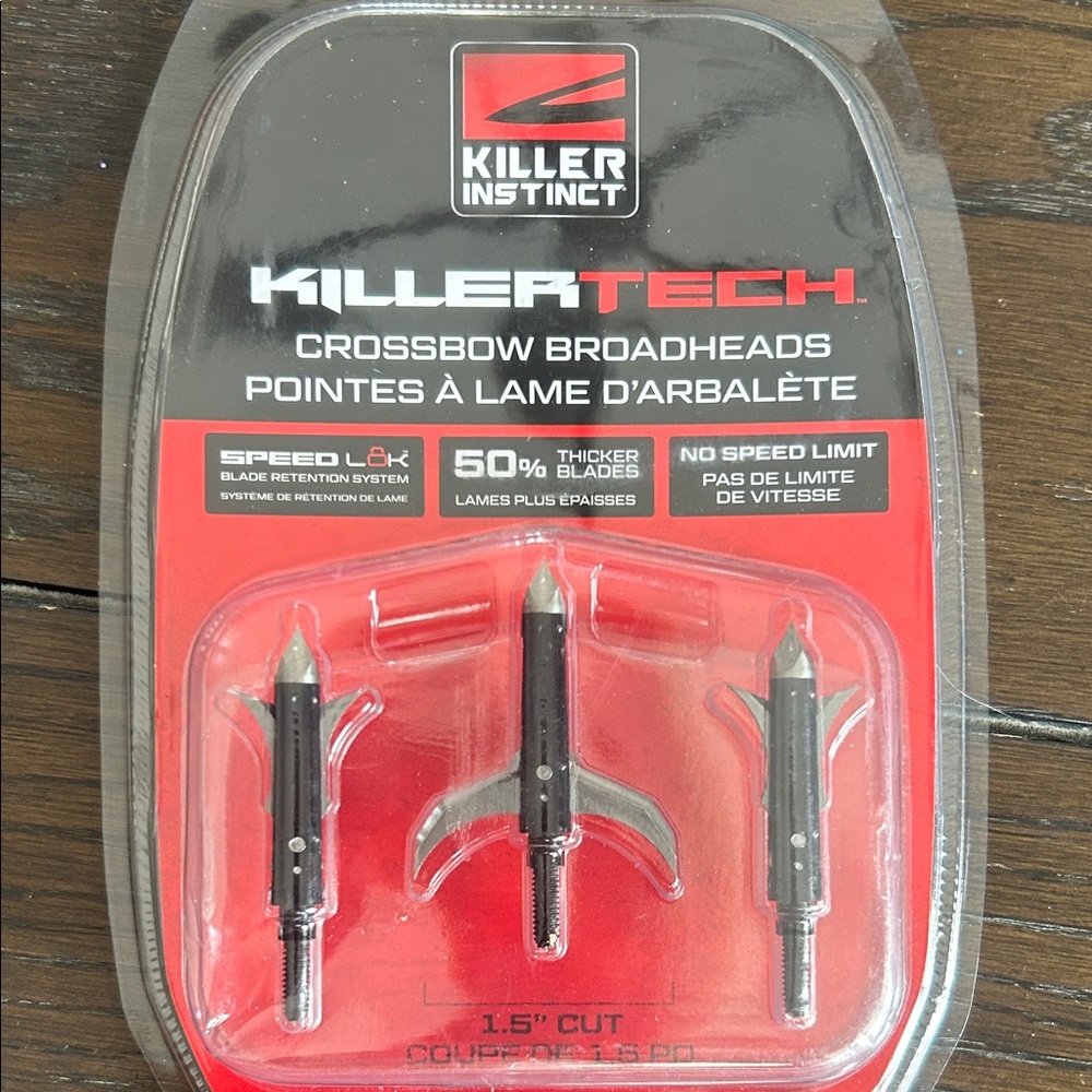 KillerTech Black Crossbow Broadheads - 3-Pack